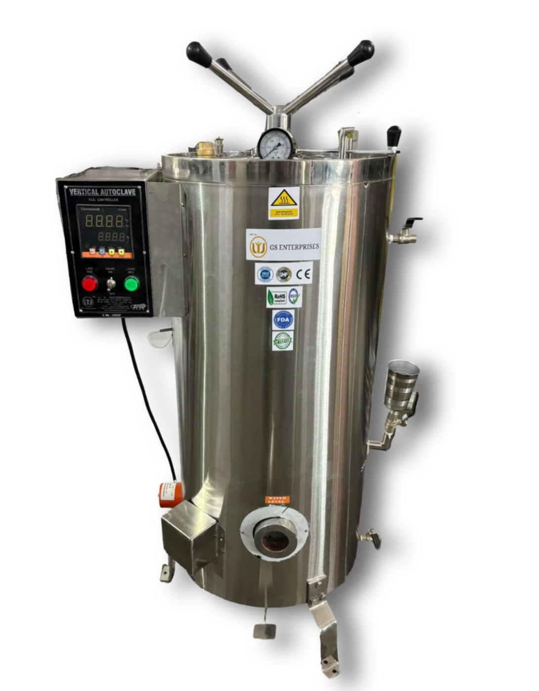 Triple Valve Vertical Autoclave Steam Stock Sterilizer supplied in Himachal Pradesh